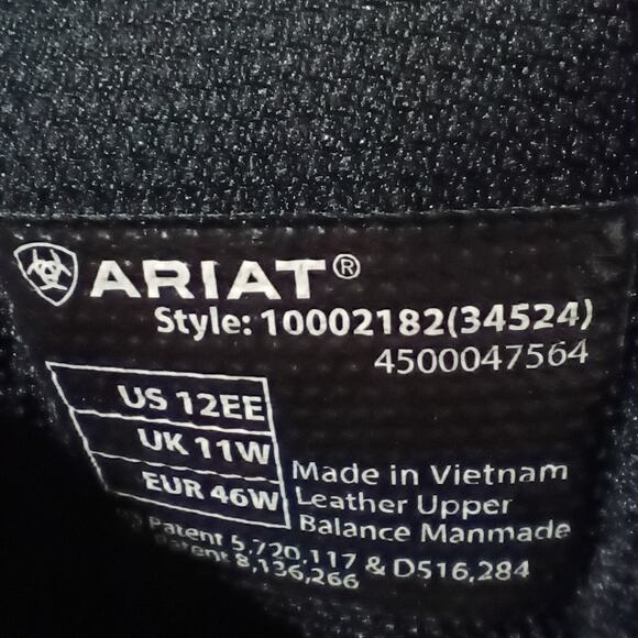 ARIAT 12EE Men’s Terrain Boots Leather Advanced Torque Stability Hikers - Picture 7 of 16